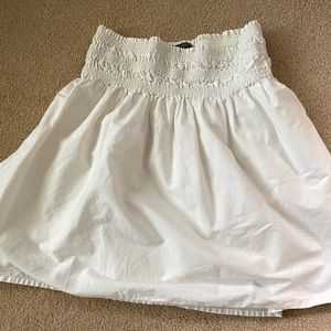 ZARA white lined skirt